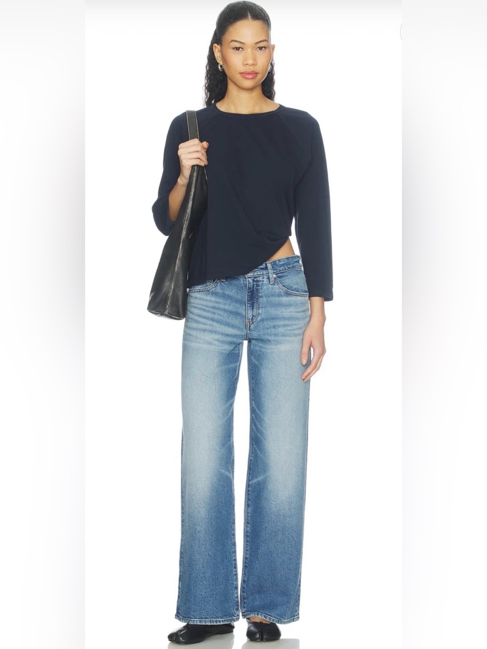 AG Adriano Goldschmied Adria Low-rise Wide Leg Jeans 17 Years Divergent Wash 31